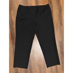 DKNY Women's 16W Black Stretch Straight Leg Dress Pants Plus Size Workwear
